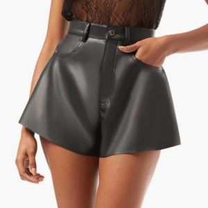 Vegan Leather Flare Bell Short